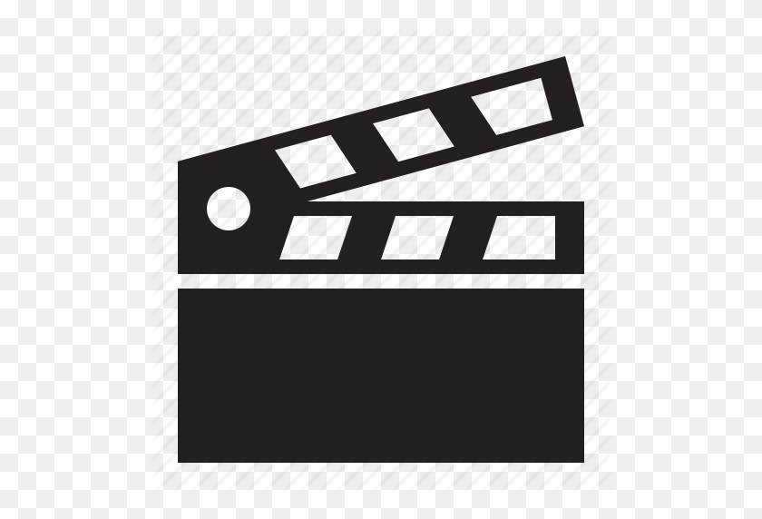512x512 Action, Clapper, Cut, Director, Edit, Film, Movie, Television - Movie Clapper PNG