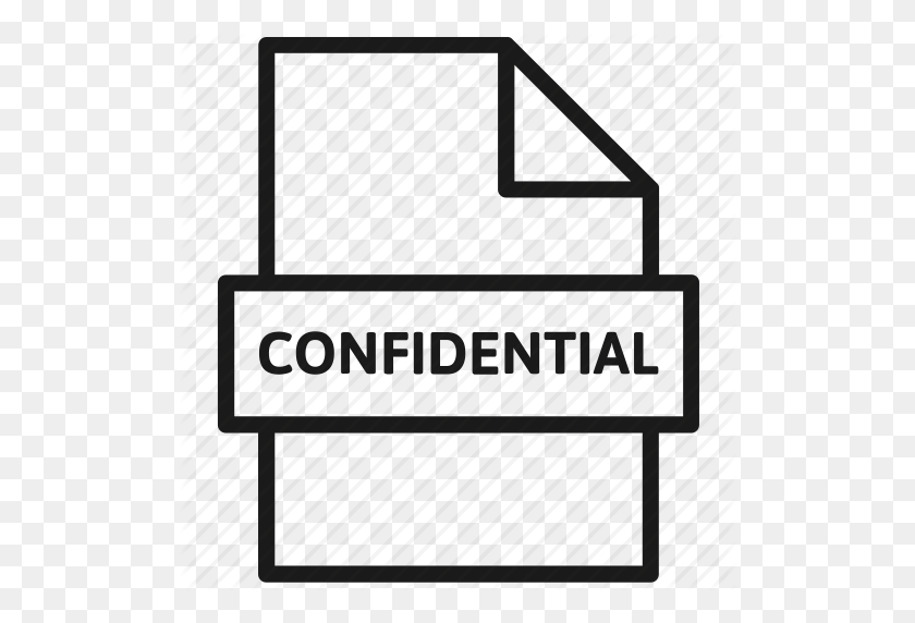 512x512 Action, Confidential, Document, File, Filetype, Page, Paper Icon - Confidential PNG