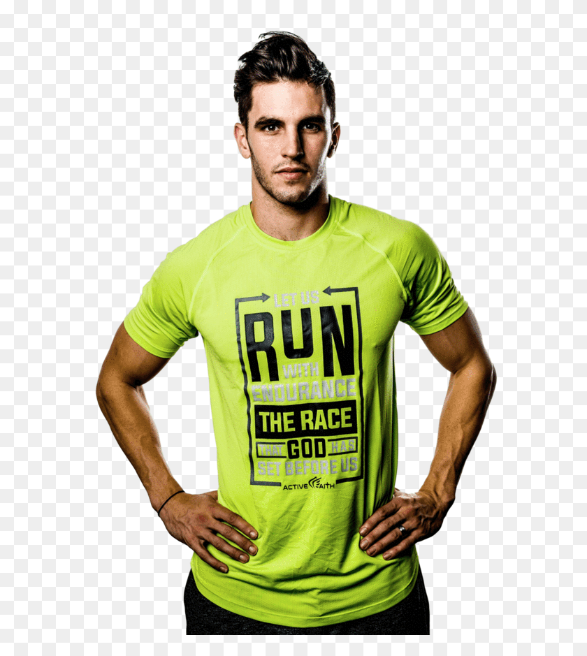600x879 Active Faith Running - Male Model PNG