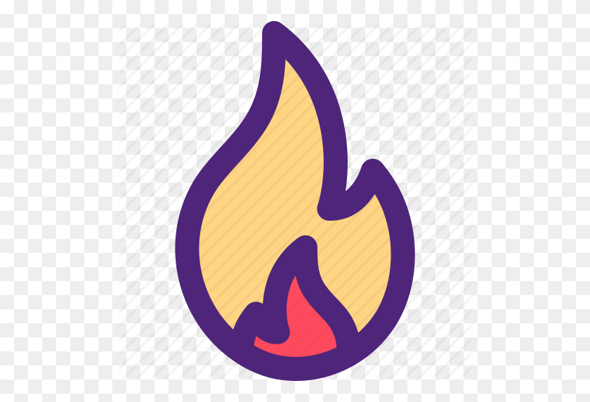 512x512 Activity, Camping, Fire, Hiking, Outdoor, Wild Icon - Purple Fire PNG