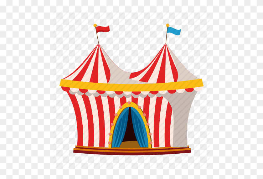 512x512 Activity, Cartoon, Circus, Leisure, Logo, Outdoor, Tent Icon - Circus PNG