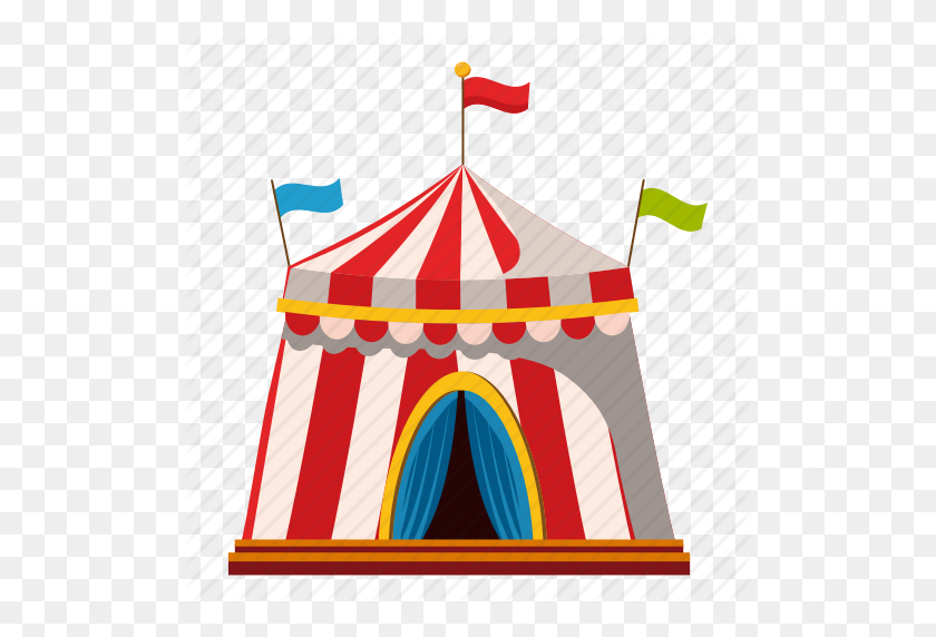512x512 Активность, Мультфильм, Досуг, Логотип, Открытый, Цирк Шапито, Значок Палатки - Цирковая Палатка Png