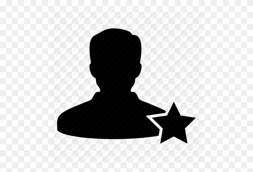 512x512 Actor, Human, Man, Rating, Star, User Icon - Star Silhouette PNG