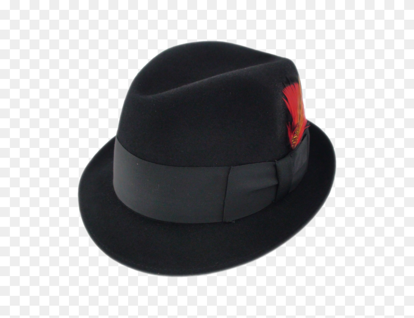 1200x900 Adam Hats Premier Sombrero Fedora De Fieltro De Piel Negra - Sombrero De Cubo Png