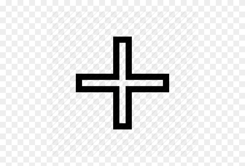 512x512 Add, Cross, Increase, Plus Icon - Cross Outline PNG