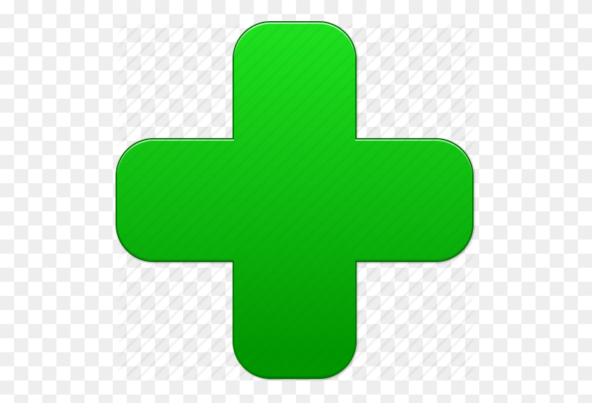 512x512 Добавить, Зеленый Крест, Здоровье, Больница, Медицинский Символ, Новое, Значок Плюс - Символ Плюс Png