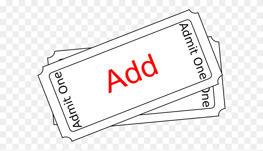 600x423 Add Ticket Button Clip Arts Download - Ticket Clipart Black And White