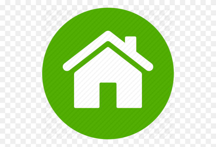 512x512 Адрес, Casa, Круг, Зеленый, Дом, Дом, Местный Значок - Зеленый Круг Png