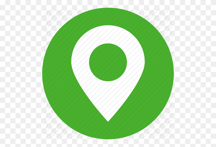 512x512 Адрес, Круг, Зеленый Цвет, Местоположение, Карта, Значок Маркера - Круг Маркера Png