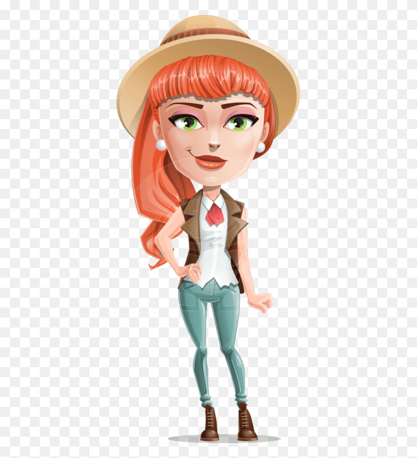 957x1060 Adeline Bangs The Redhead Vector Cartoon Character Graphicmama - Bangs PNG