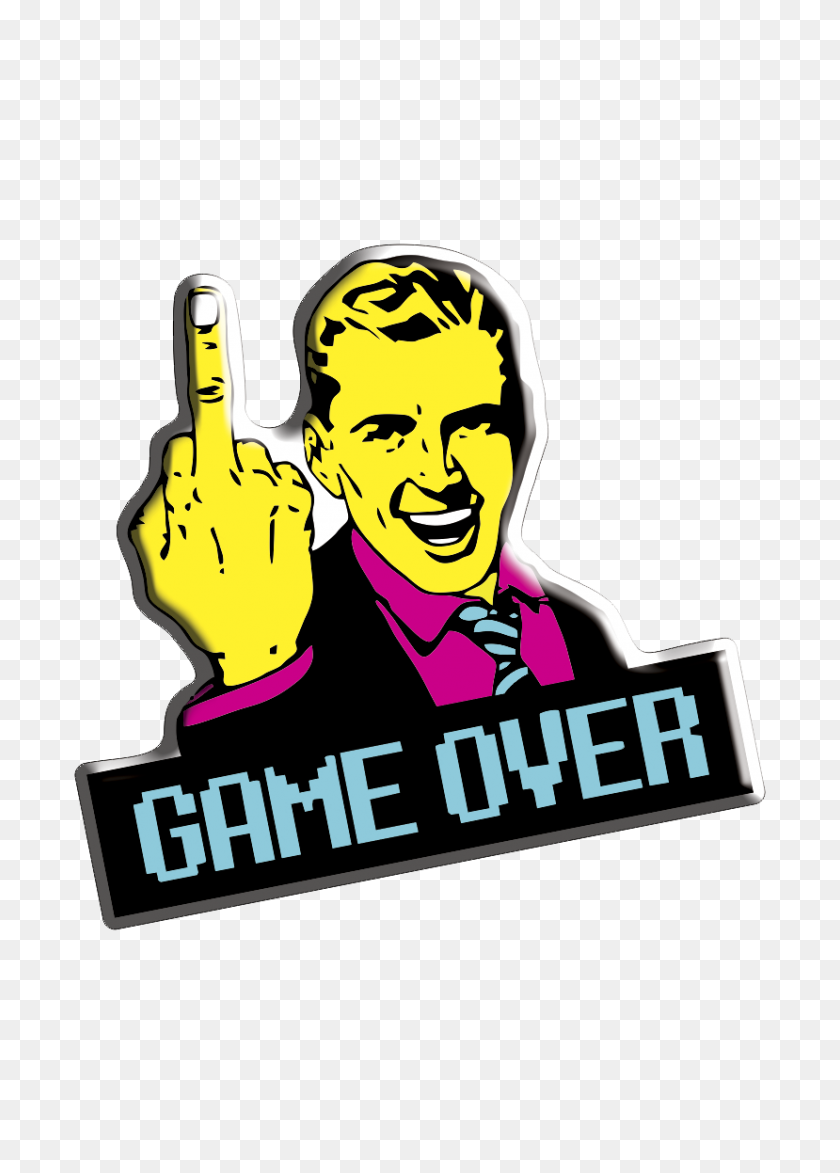 829x1183 Adesivo Game Over Fu - Game Over PNG