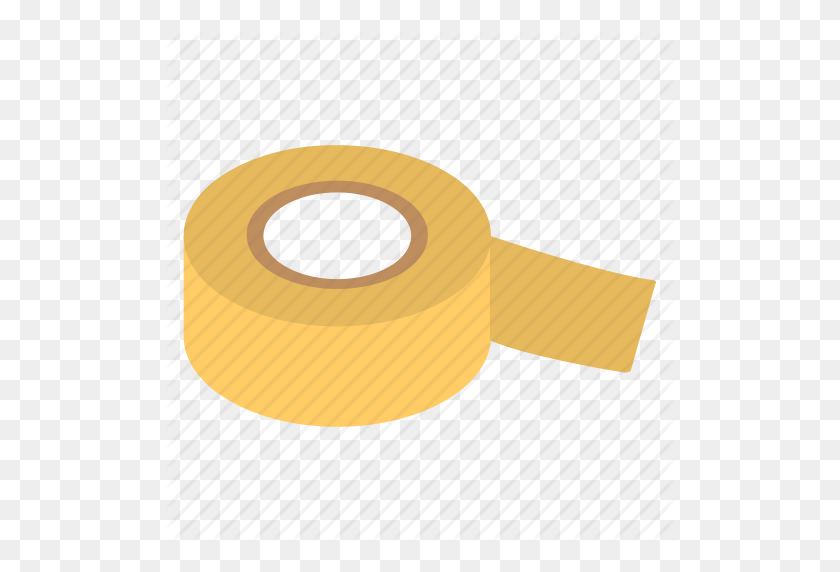 512x512 Adhesive Tape, School Supplies, Scotch Tape, Stationery, Tape Icon - Scotch Tape PNG