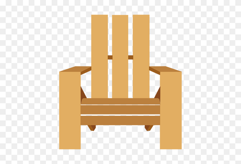 512x512 Adirondack Chair Front View - Adirondack Chair Clip Art