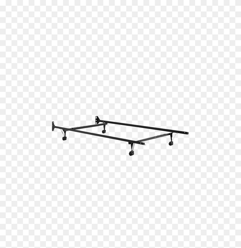 519x804 Adjustable Metal Bed Base On Wheels With Support Head - Bracket Frame PNG