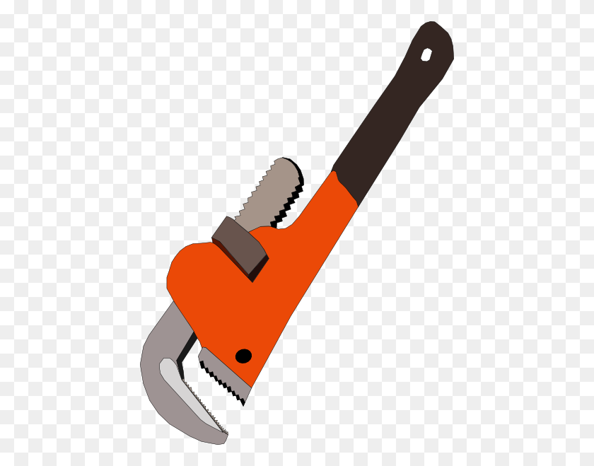 444x599 Adjustable Wrench Clip Art - Plumbing Pipe Clipart