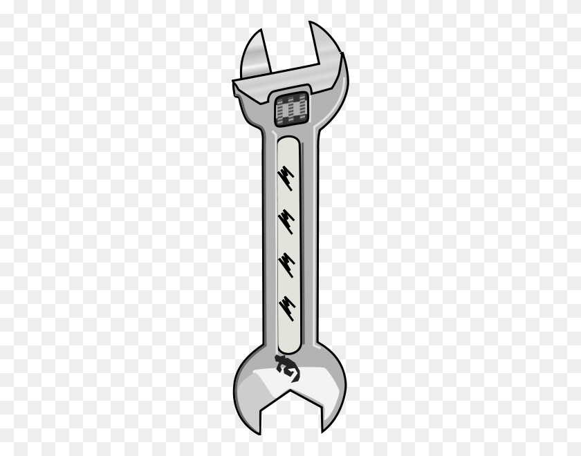 170x600 Adjustable Wrench Png Clip Arts For Web - Screwdriver Clipart Black And White
