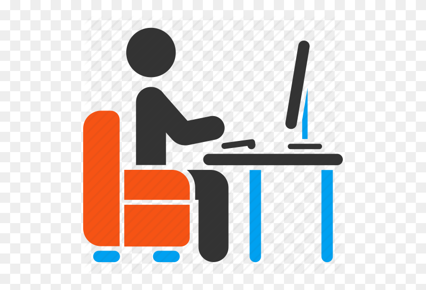 512x512 Administrator, Armchair, Blogger, Boss, Coder, Desk, Office Icon - Office Icon PNG