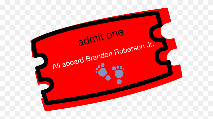 600x410 Admit One Brandon Roberson Jr Clip Art - Admit Clipart