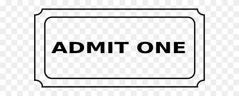 600x278 Admit One Ticket Clip Art - Admit Clipart