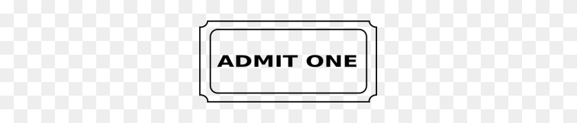 259x120 Admit One Ticket Clipart - Raffle Ticket Clipart