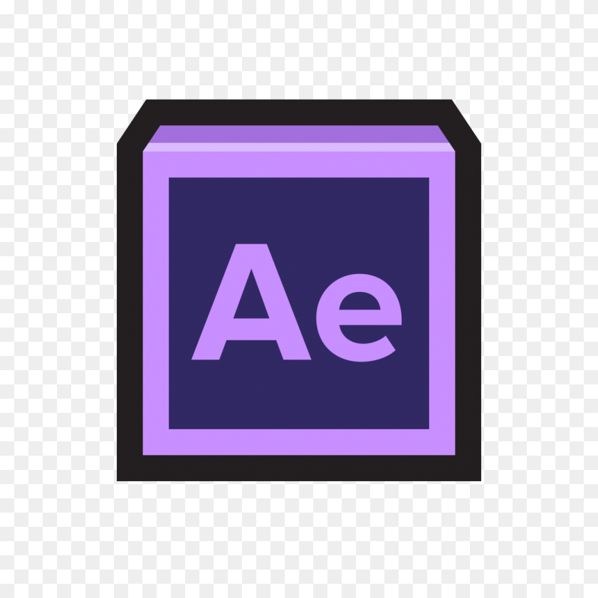 1024x1024 Adobe After Effects Icono De Trazos Planos Conjunto De Iconos De La Aplicación Hopstarter - After Effects Logotipo Png