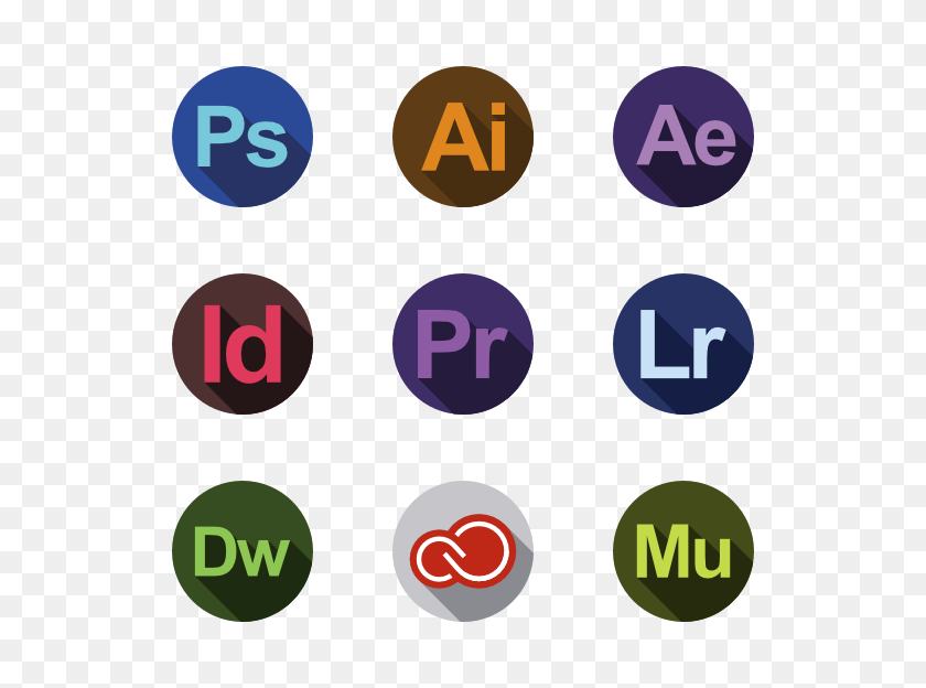 600x564 Adobe Icon Packs - 18 PNG