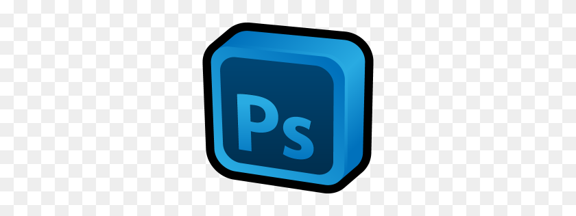 256x256 Значок Adobe Photoshop Набор Иконок Мультяшных Аддонов Hopstarter - Фотошоп Png
