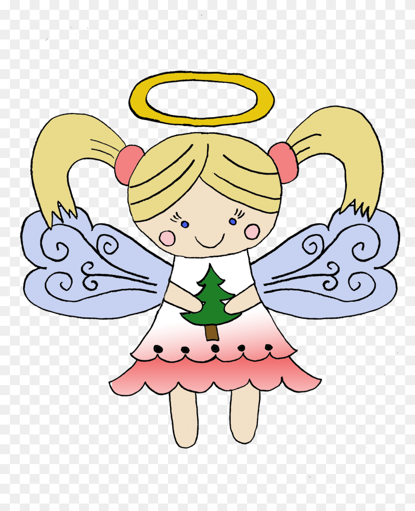1200x1500 Adorable Angel Cliparts - Christmas Angel Clipart