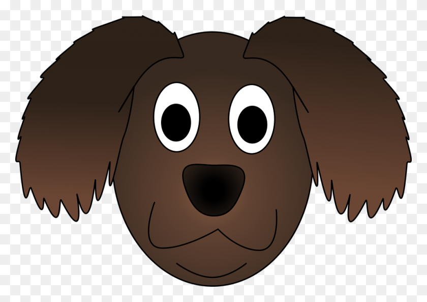 960x657 Adorable Clipart Brown Puppy - Dog Head PNG