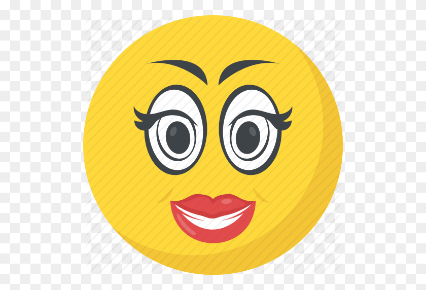 512x512 Adorable, Emoji, Emoticon, In Love, Makeup Emoticon Icon - Makeup Emoji PNG