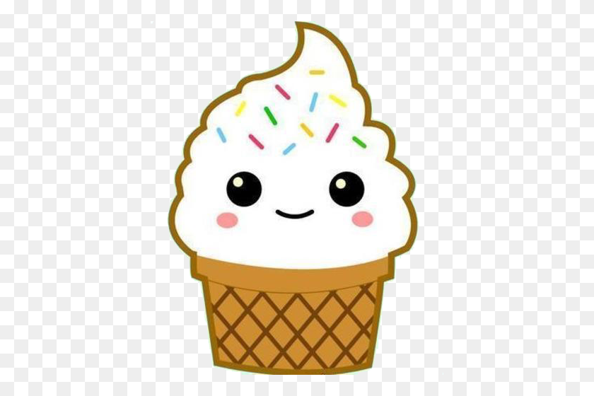 Adorable Vanilla Icecream Png Kawaii, Drawings - Vanilla Ice Cream PNG