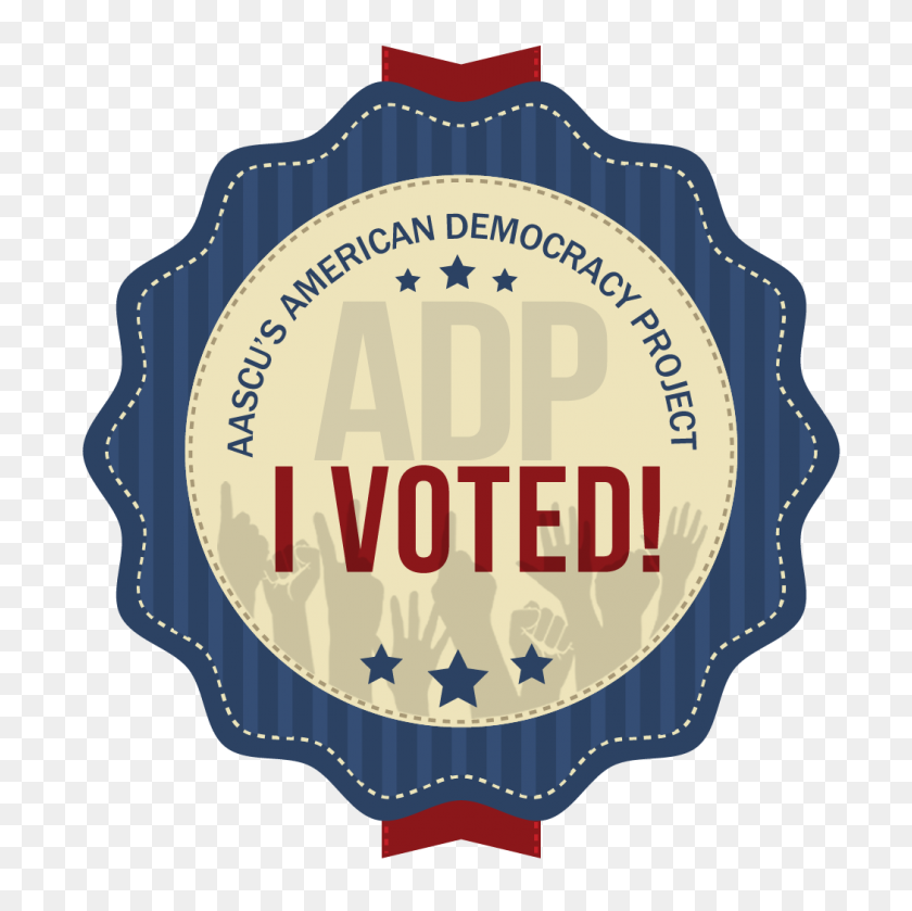 1050x1050 Adp I Voted! Sticker Aascu's American Democracy Project - I Voted Sticker PNG