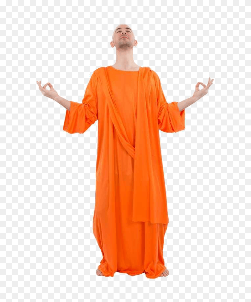 600x951 Adult Buddhist Monk Costume Jokers - Monk PNG