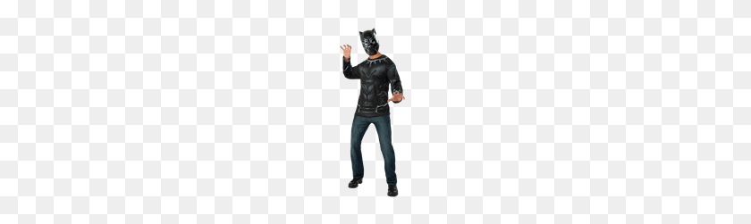 191x191 Adult Civil War Black Panther Full Mask - Black Panther Mask PNG