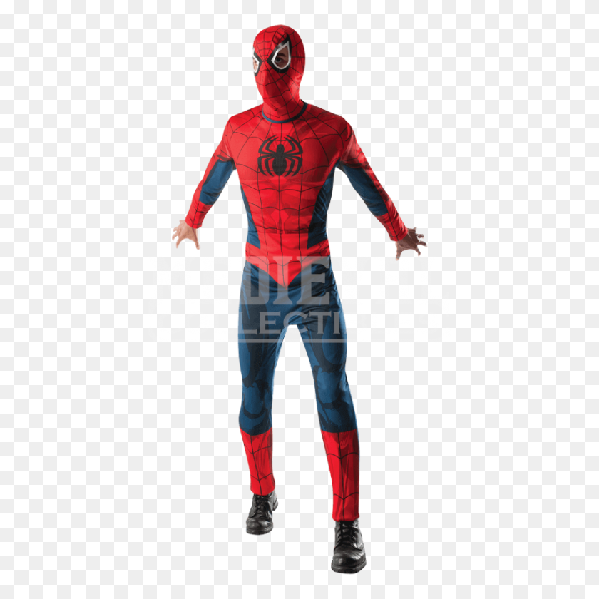 850x850 Adult Spider Man Costume And Mask - Spiderman Mask PNG