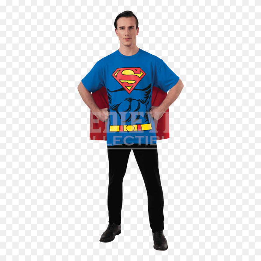 850x850 Camiseta Con Capa De Superman Para Adultos - Capa De Superhéroe Png