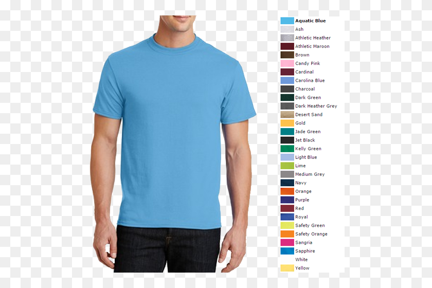 500x500 Adult T Shirt Blank Kettle Embroidery - Blank T Shirt PNG