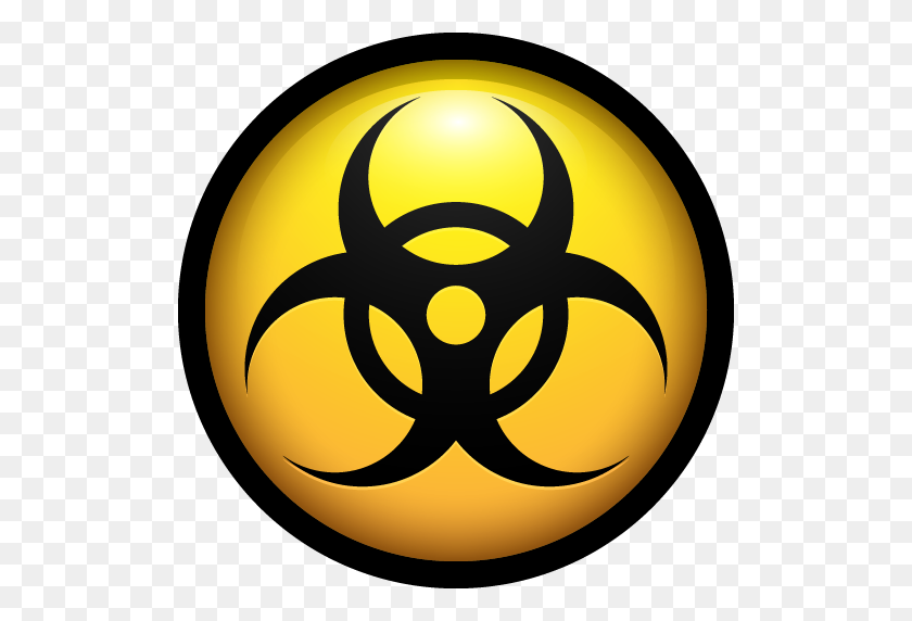 512x512 Adware, Biohazard, Danger, Malicious, Malware, Virus Icon - Radioactive Symbol PNG