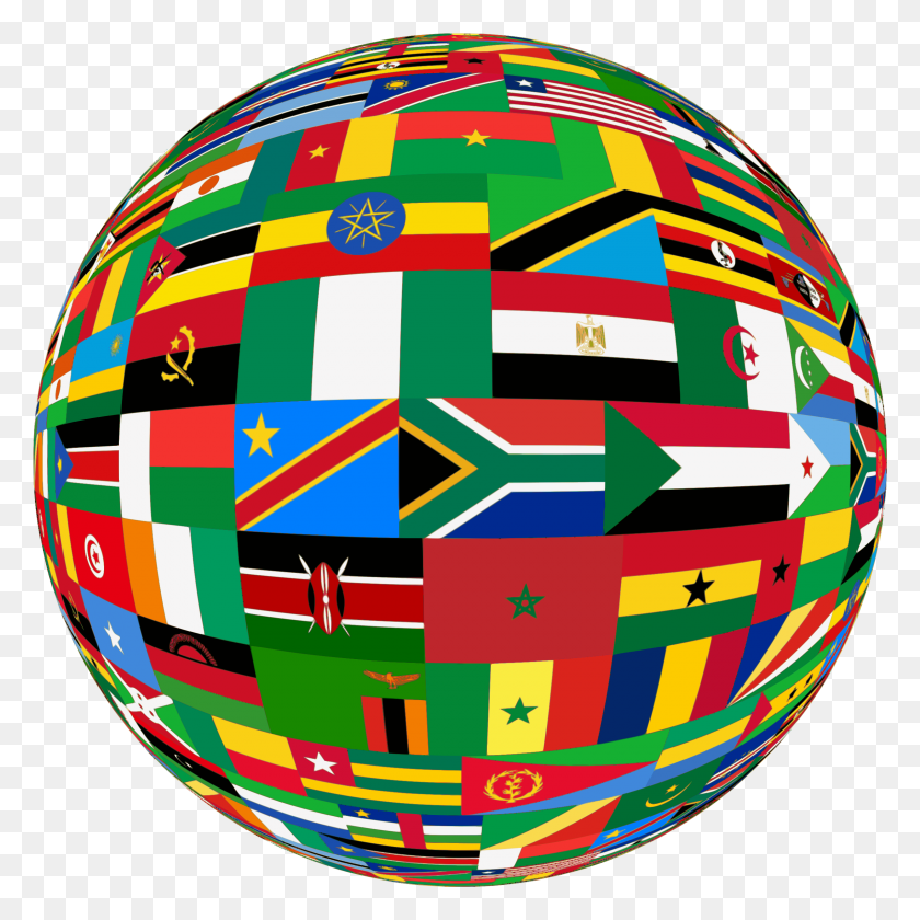 2400x2400 África Banderas Esfera Iconos Png - Esfera Png