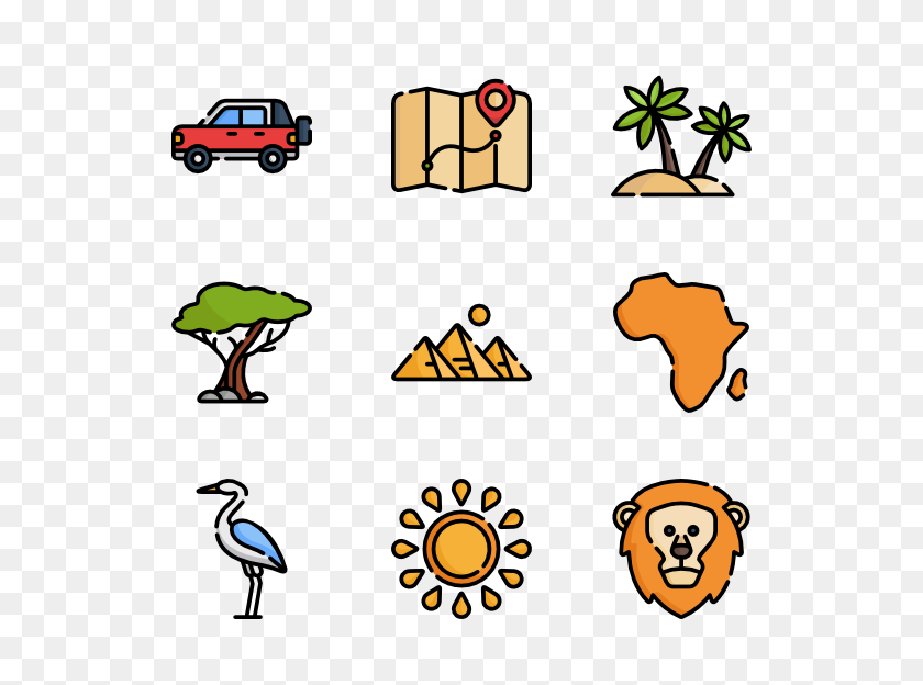 600x564 Paquetes De Iconos De África - África Png