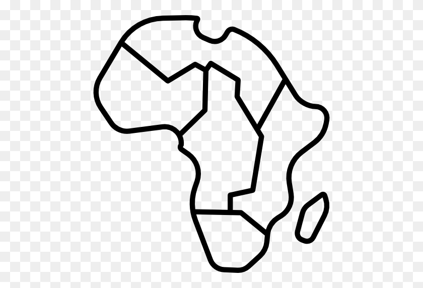 512x512 Mapa De África - Mapa De África Png
