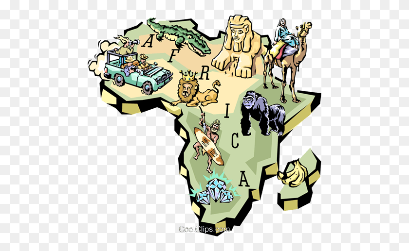 480x457 Africa Royalty Free Vector Clip Art Illustration - Africa Map Clipart