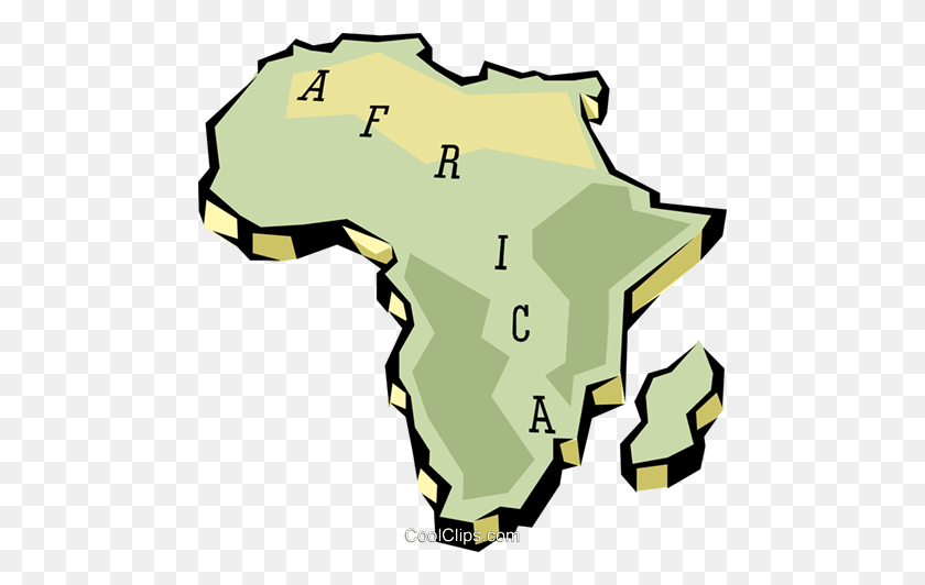 480x472 Africa Royalty Free Vector Clip Art Illustration - Africa Map Clipart