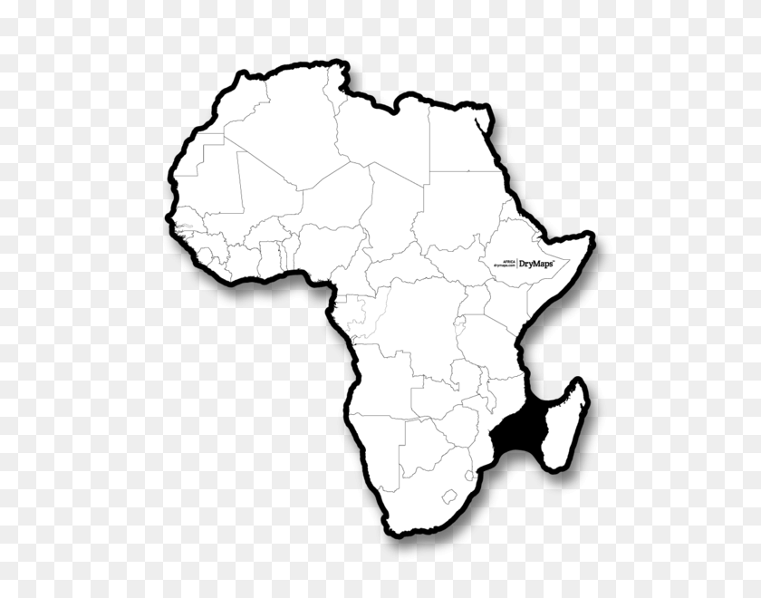 600x600 Africa Wall Map Art - Africa Map PNG
