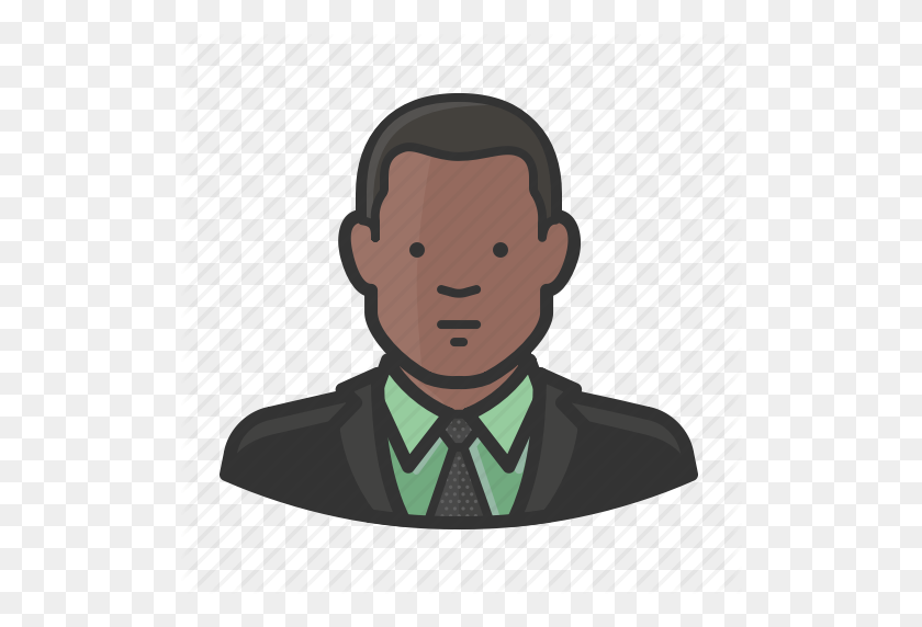 512x512 African, African American, Man, Necktie, Suit Icon - African American PNG
