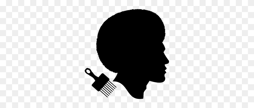 279x299 Afro Americano Afro Perfil Masculino Png Cliparts Para Web - Afro Png