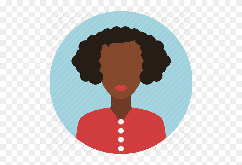 512x512 Афро-Американец, Аватар, Люди, Пользователь, Значок Женщины - Афроамериканец Png