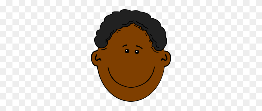 258x297 African American Clipart - Male Face Clipart
