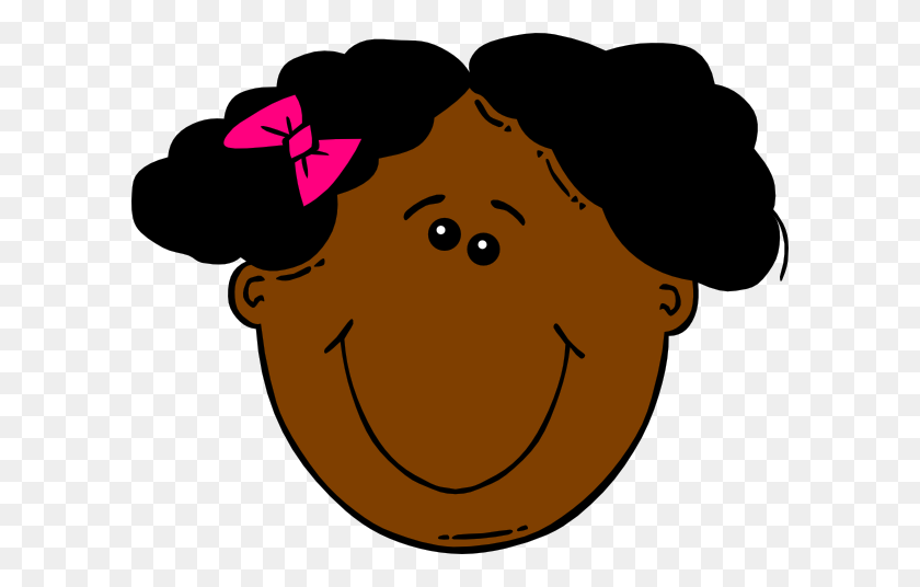 600x476 African American Girl Clip Art - Black Baby Girl Clipart