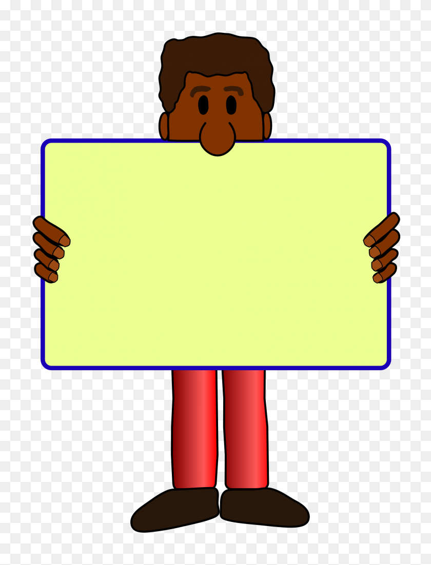 1795x2400 African American Man With Yard Sign Vector Clipart Image - African American Clip Art